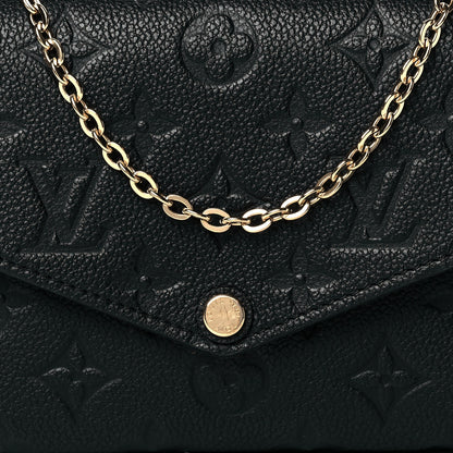 Louis Vuitton Empreinte Pochette Felicie Chain Wallet Black 9 of 12