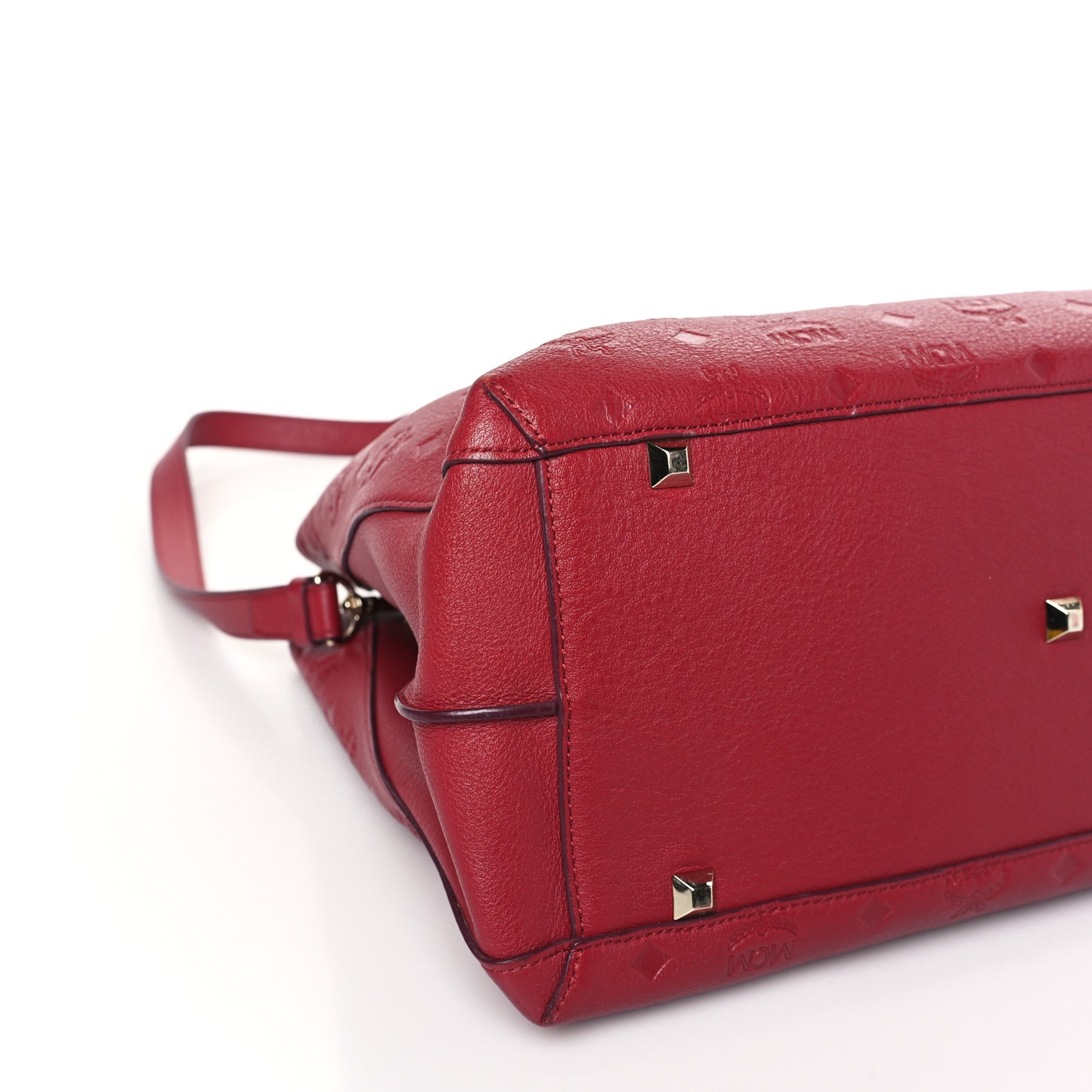 Calfskin Ottomar Monogram Large Essential Tote Red