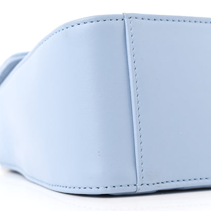 Gucci Calfskin Matelasse Mini GG Marmont Top Handle Shoulder Bag Porcelain Light Blue 9 of 10