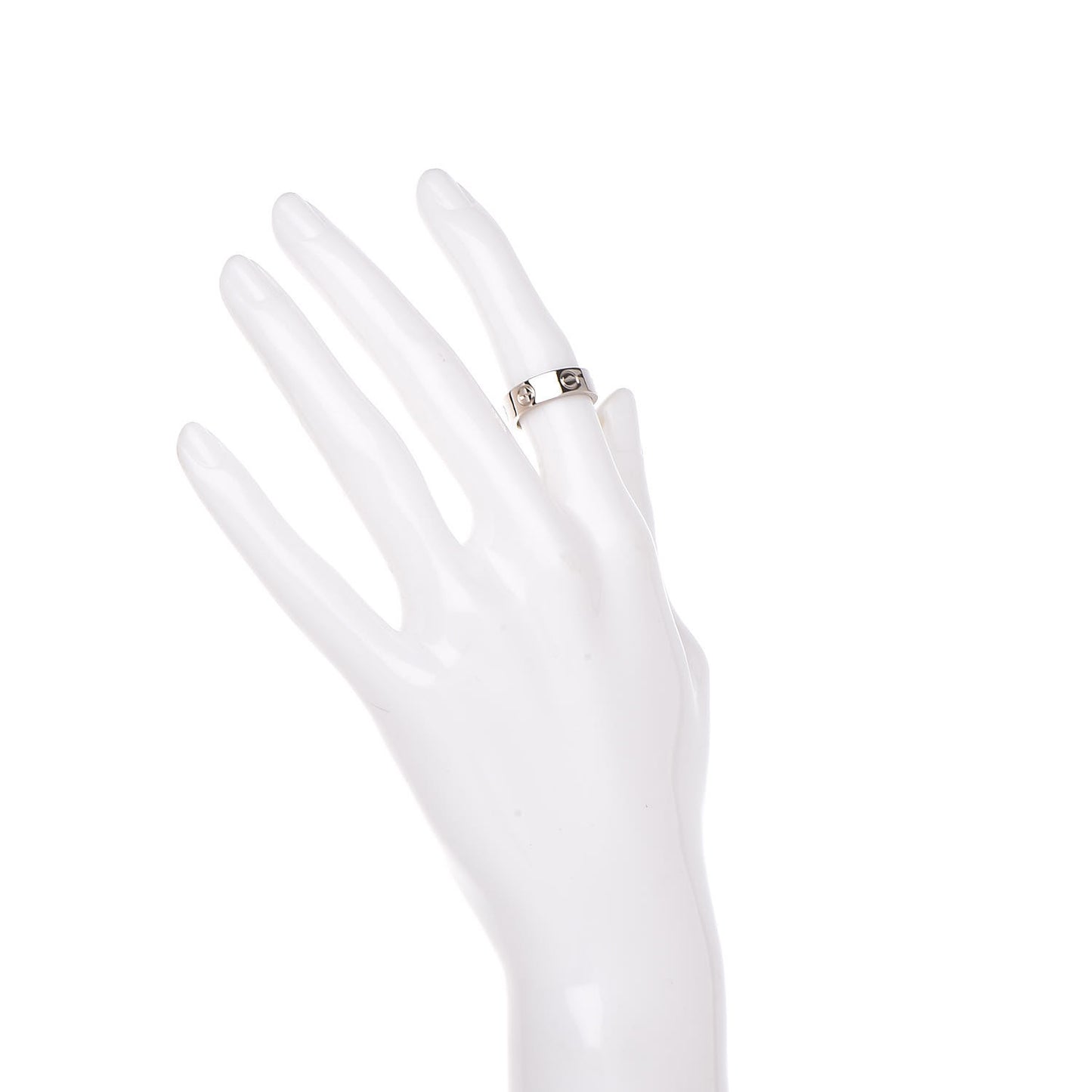 18K White Gold 5.5mm LOVE Ring 48 4.5