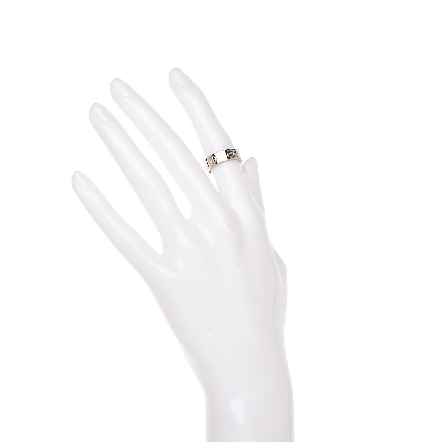 Cartier 18K White Gold 5.5mm LOVE Ring 48 4.5 2 of 5