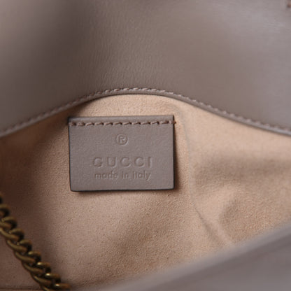 Gucci Calfskin Matelasse Super Mini GG Marmont Shoulder Bag Porcelain Rose 9 of 12