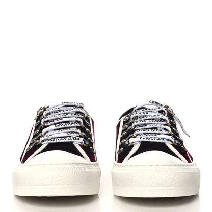 Christian Dior Velvet Walk 'N' Dior Low Top Sneakers 39 Deep Amaranth 3 of 9