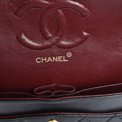 Chanel Lambskin Quilted Medium Double Flap Black 7 of 9
