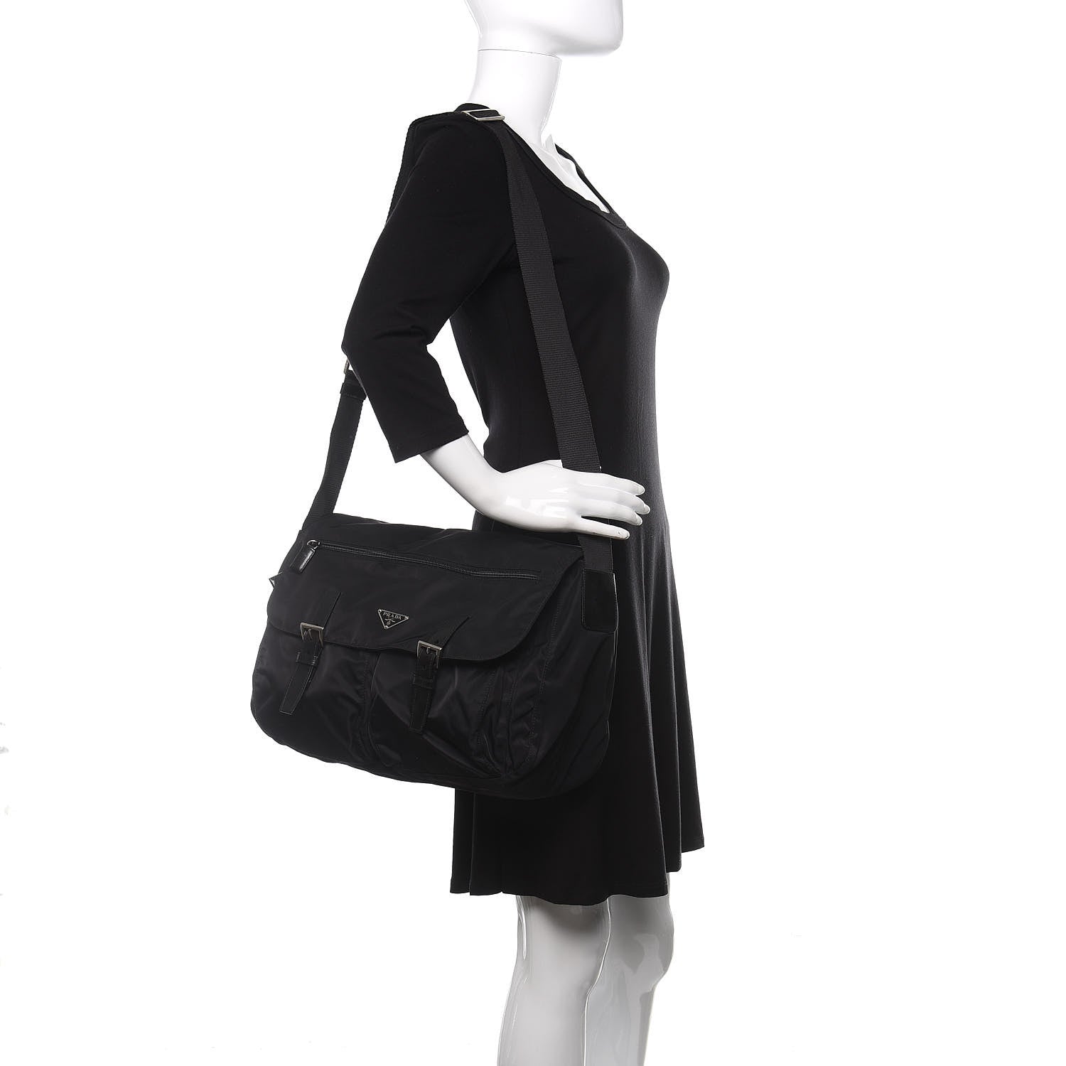 Prada Nylon Vela Sport Messenger Bag Black 2 of 10