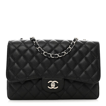 Chanel Caviar Quilted Jumbo Single Flap Black 1 of 12