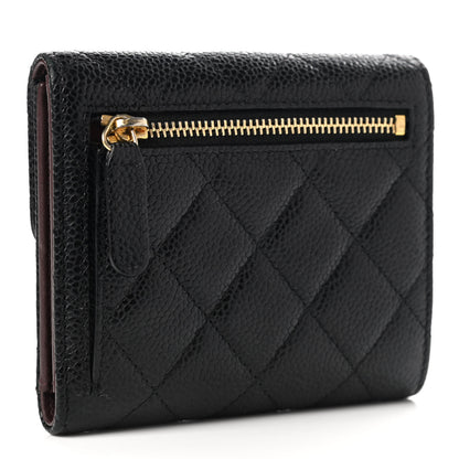 Chanel Caviar Quilted Compact Flap Wallet Black 3 of 10