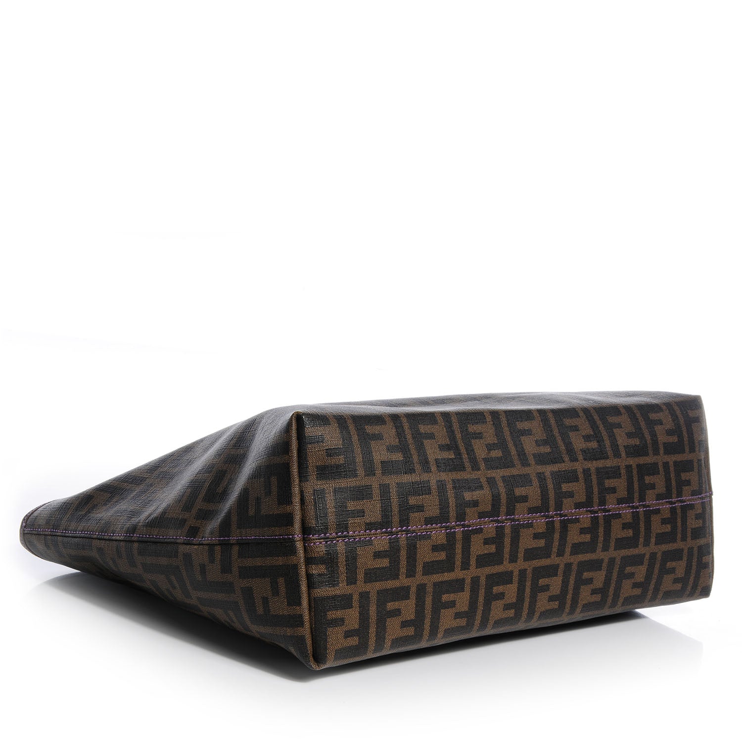 Fendi Zucca Spalmati Medium Roll Tote Tobacco Viola 4 of 9