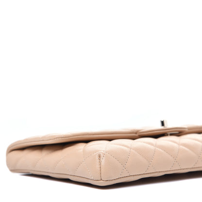 Chanel Caviar Quilted Flap Clutch Beige 7 of 8