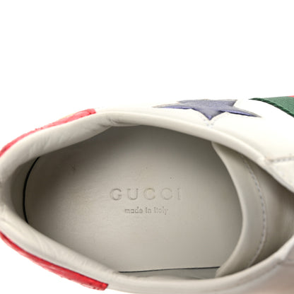 Gucci Calfskin Ayers Web Star Embroidered Womens Ace Sneakers 35.5 White Multi 8 of 9