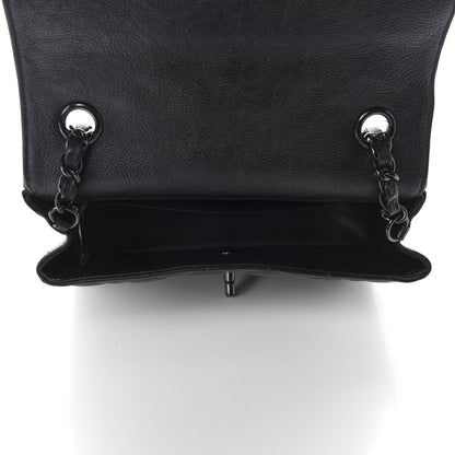 Chanel Crumpled Calfskin Quilted Mini Rectangular Flap So Black 5 of 13