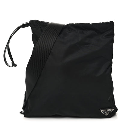 Prada Nylon Drawstring Convertible Crossbody Black 1 of 9