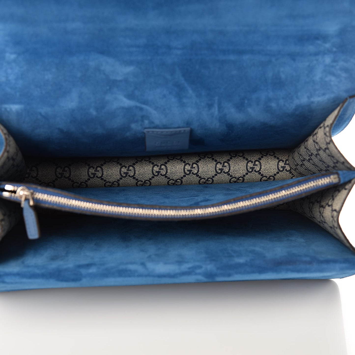 GG Supreme Monogram Blooms Medium Dionysus Shoulder Bag Beige Navy Vintage Blue