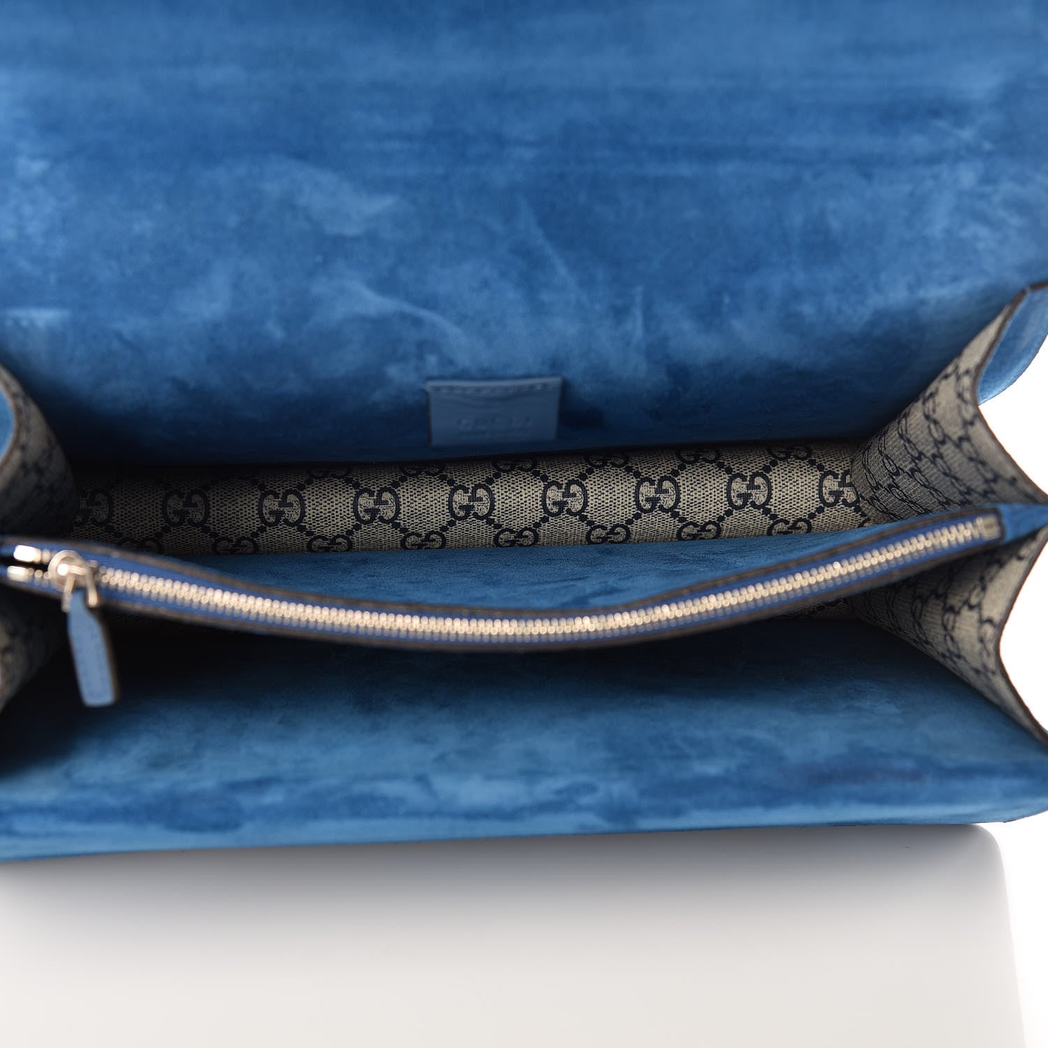 Gucci GG Supreme Monogram Blooms Medium Dionysus Shoulder Bag Beige Navy Vintage Blue 6 of 12
