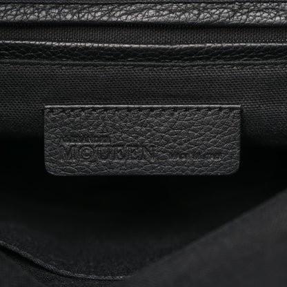 Alexander McQueen Grainy Calfskin Padlock Skull Clutch Black 6 of 11