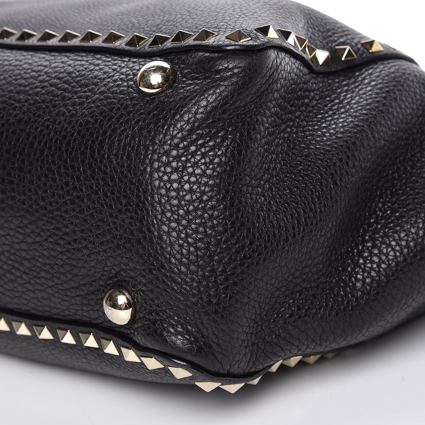 Alce Printed Calfskin Medium Rockstud Tote Black