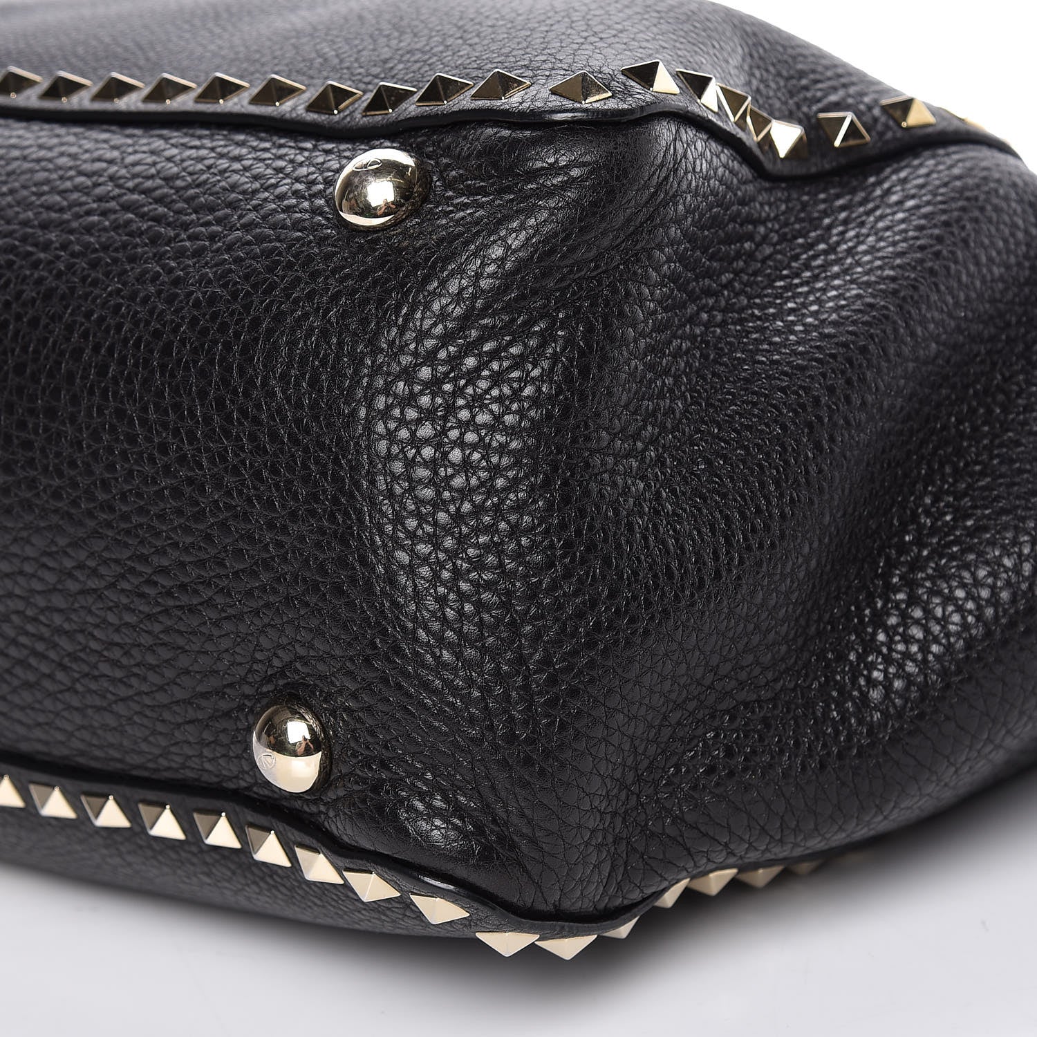 Valentino Garavani Alce Printed Calfskin Medium Rockstud Tote Black 16 of 20