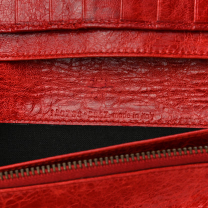 Balenciaga Agneau Classic Hardware Compagnon Wallet Rouge Coquelicot 8 of 8