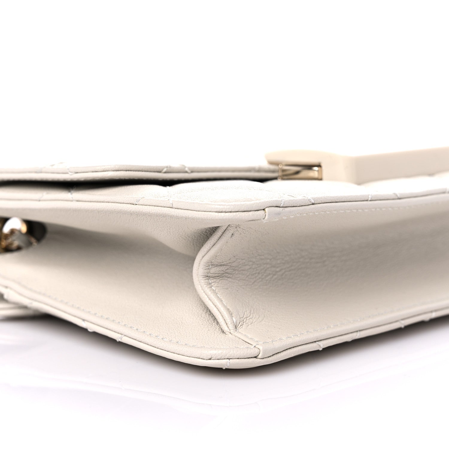 Chanel Sheepskin Quilted Mini Beauty Lock Flap White 7 of 10