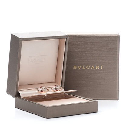 Bulgari 18K Rose Gold Diamond Tourmaline Serpenti Seduttori Earrings 6 of 6