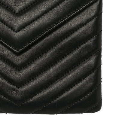 Saint Laurent Lambskin Matelasse Monogram Double Flap Bag Black 13 of 15