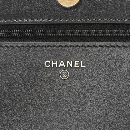 Chanel Caviar Quilted Boy Wallet On Chain WOC Black 6 of 10