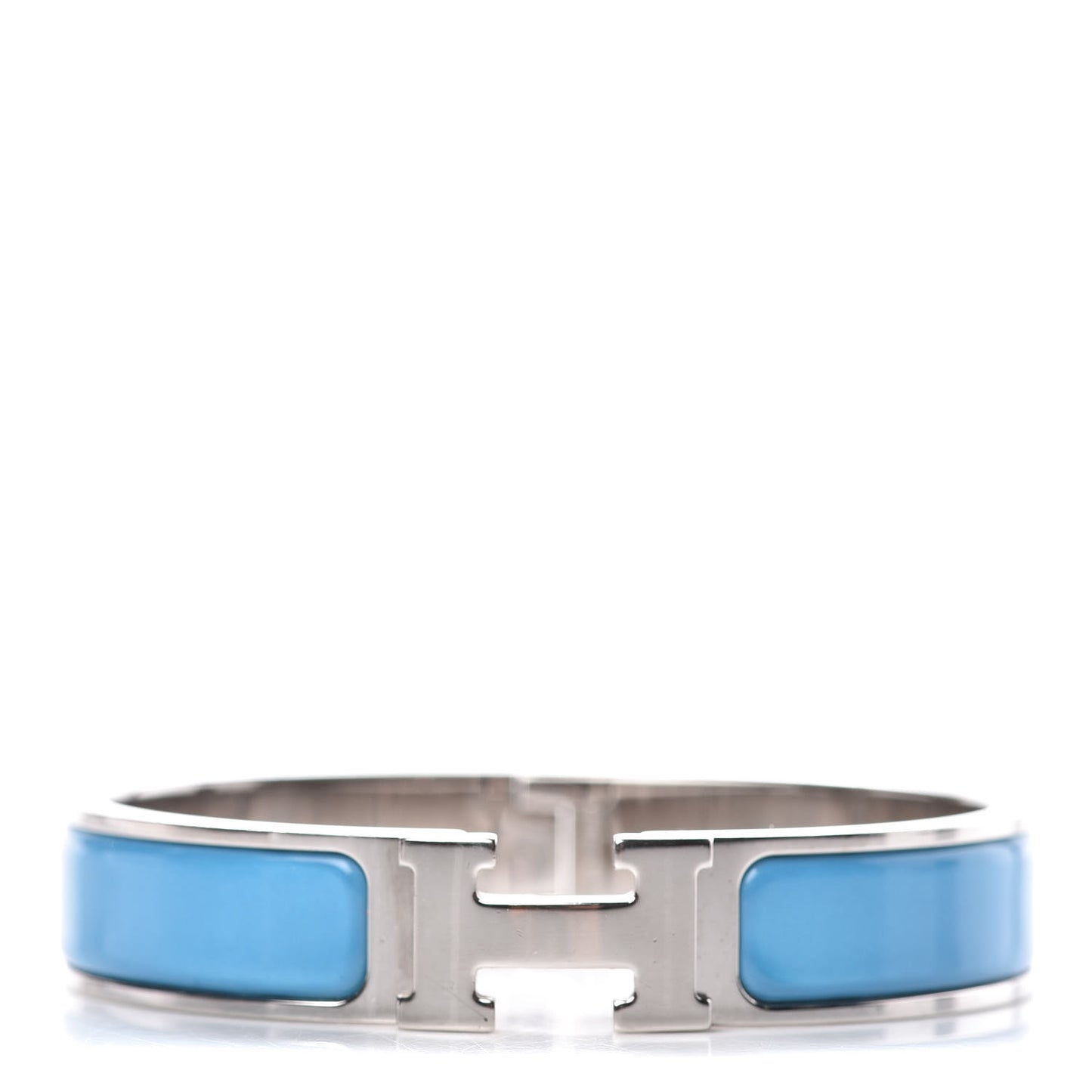 Enamel Narrow Clic Clac H Bracelet PM Blue Jean