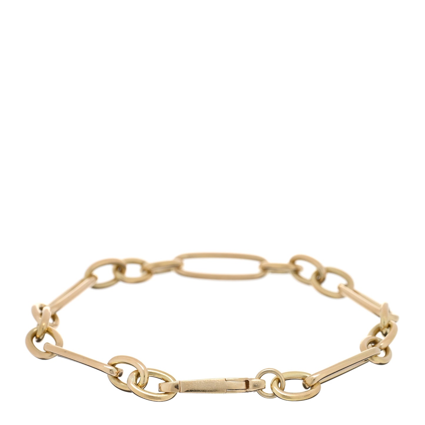 18K Yellow Gold Alternating Link Bracelet