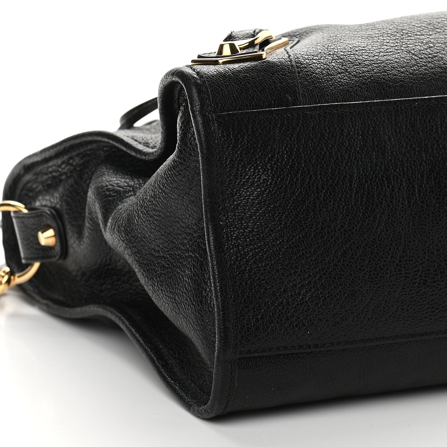 Chevre Gold Metallic Edge Hardware City Black