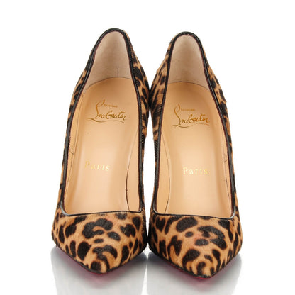 Christian Louboutin Pony Hair Jaguar Print So Kate 120 Pumps 34.5 Brown 2 of 7