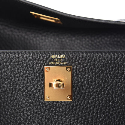 Hermes Taurillon Clemence Kelly Ado Backpack Black 8 of 13