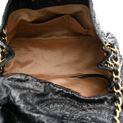Chanel Vinyl Medium Rock and Chain Flap Black 5 of 13
