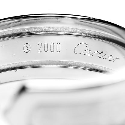 Cartier 18K White Gold 6.5mm C De Ring 50 5.25 4 of 8
