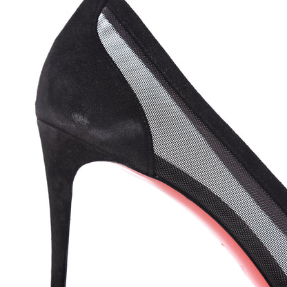 Christian Louboutin Veau Velours Rete Galativi 100 Pumps 40.5 Black 8 of 11