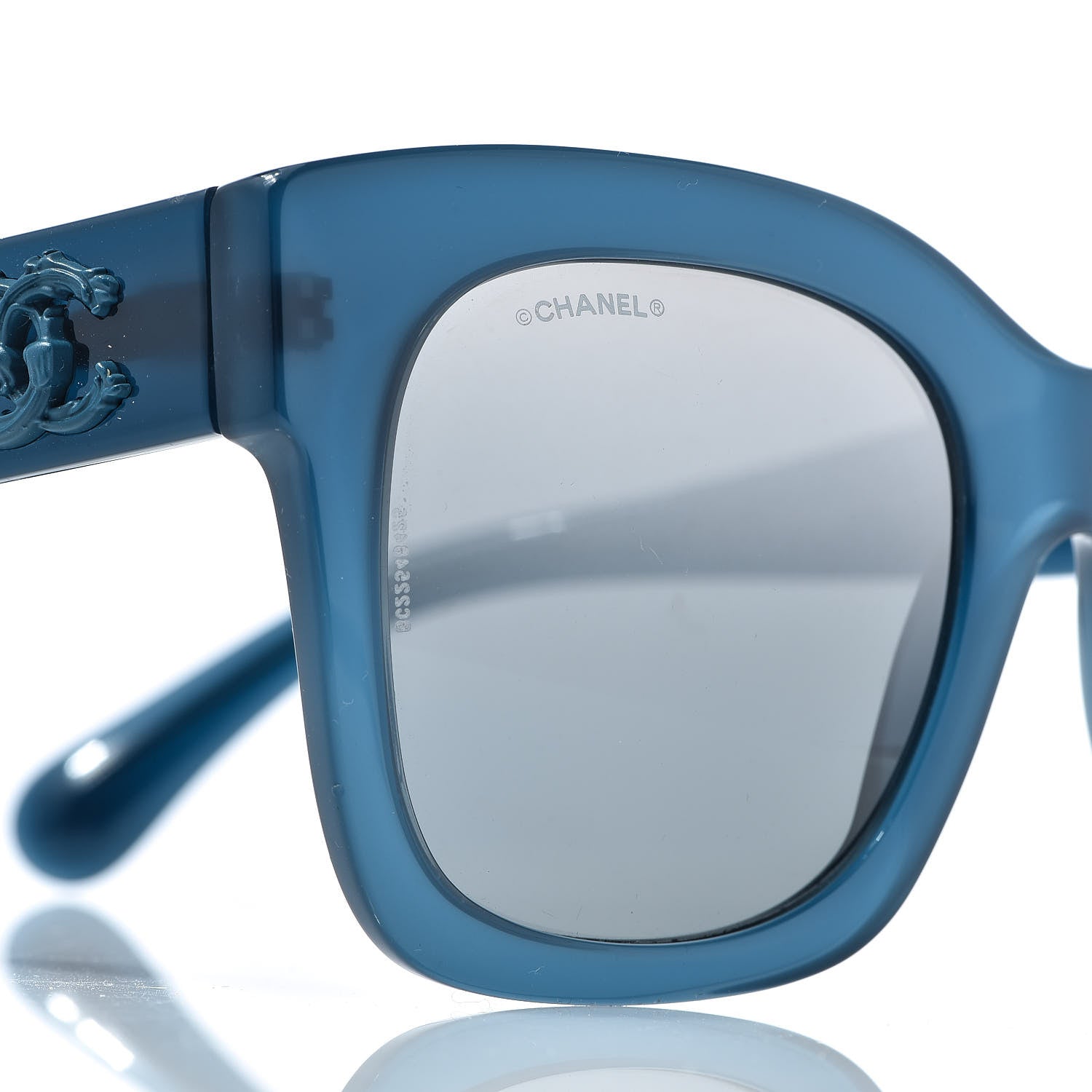 Chanel Acetate Mirror CC Square Fall Sunglasses 5357 Dark Blue 7 of 8