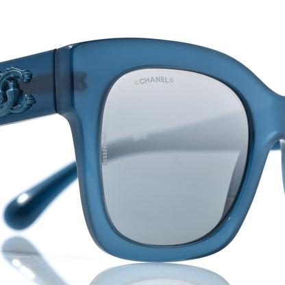 Chanel Acetate Mirror CC Square Fall Sunglasses 5357 Dark Blue 7 of 8