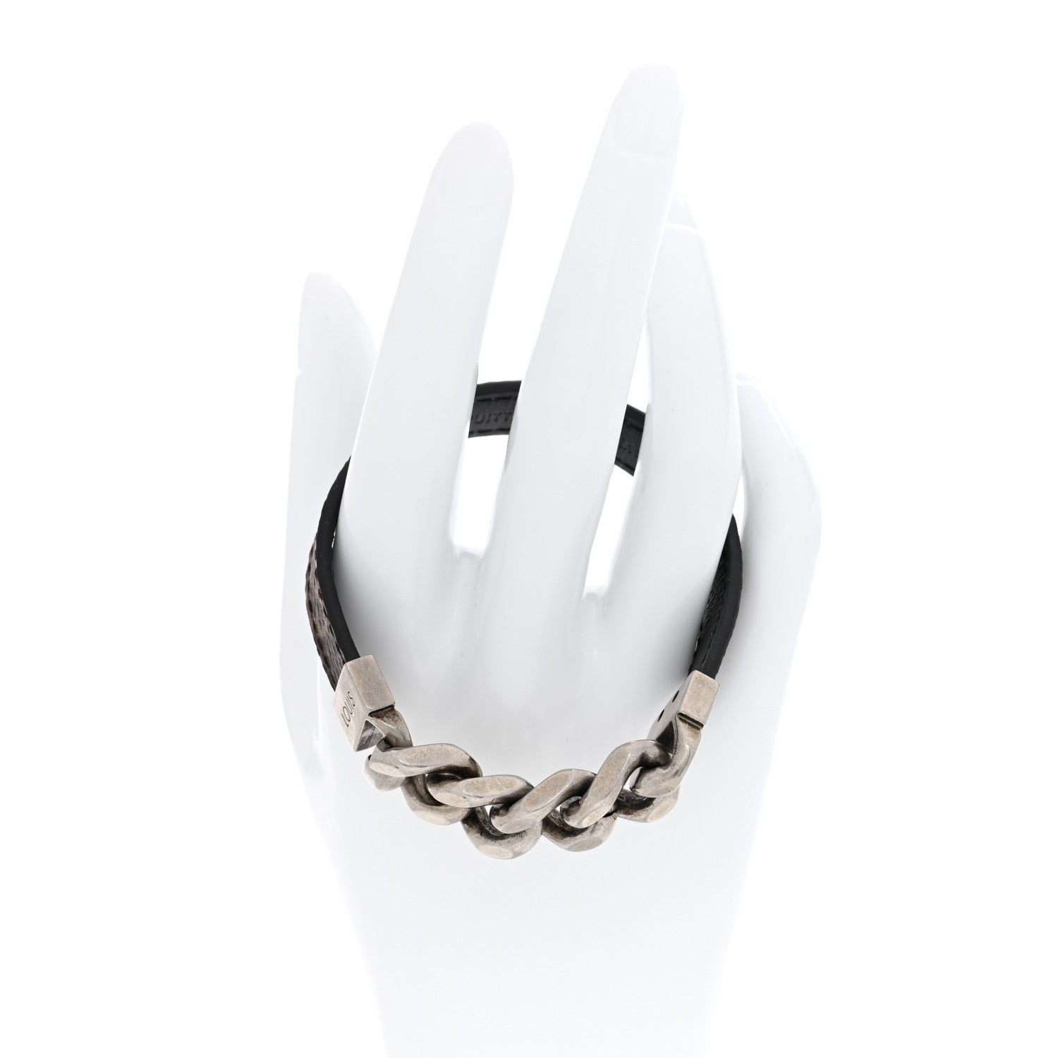 Louis Vuitton Monogram Cuban Link Bracelet 19 Brown 2 of 4