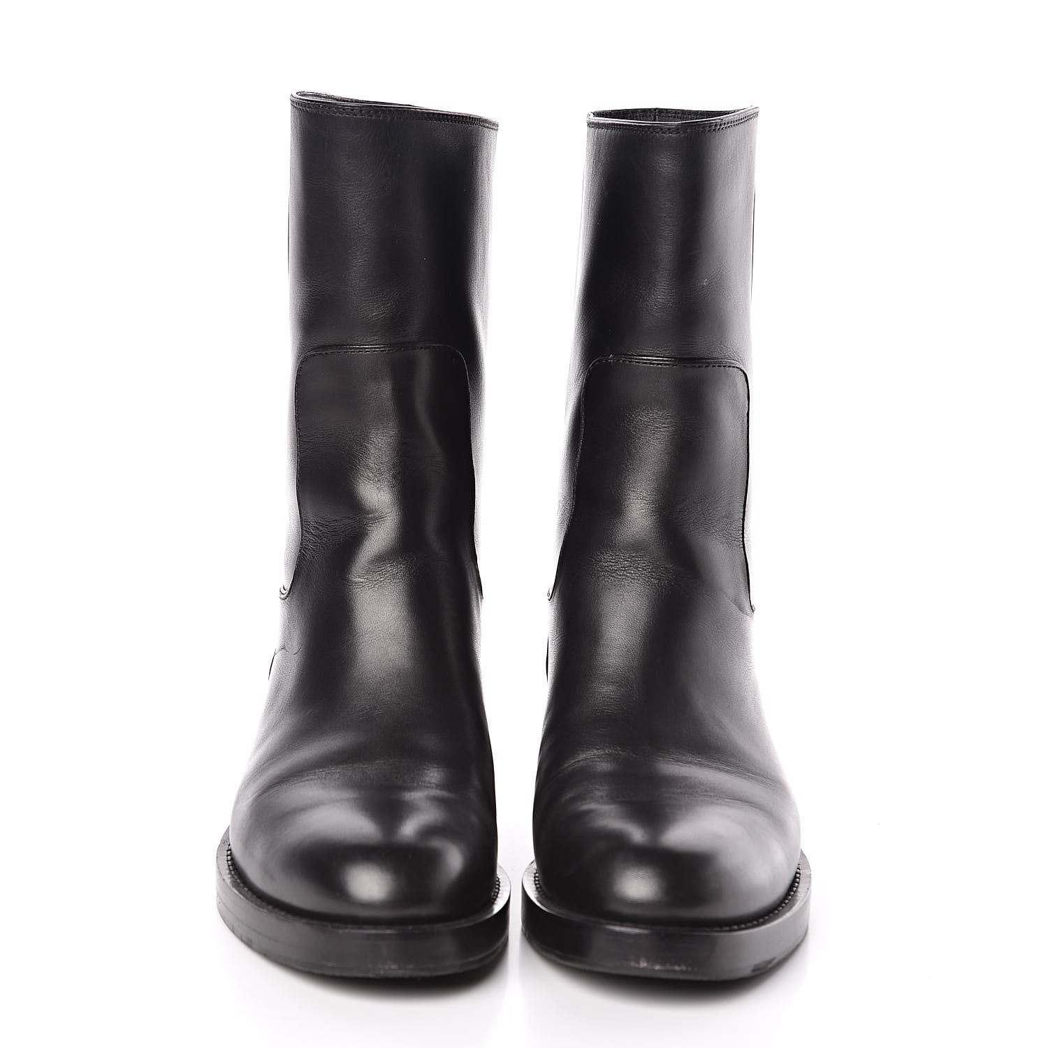 Louis Vuitton Calfskin Overdrive Flat Half Boots 37 Black 2 of 8