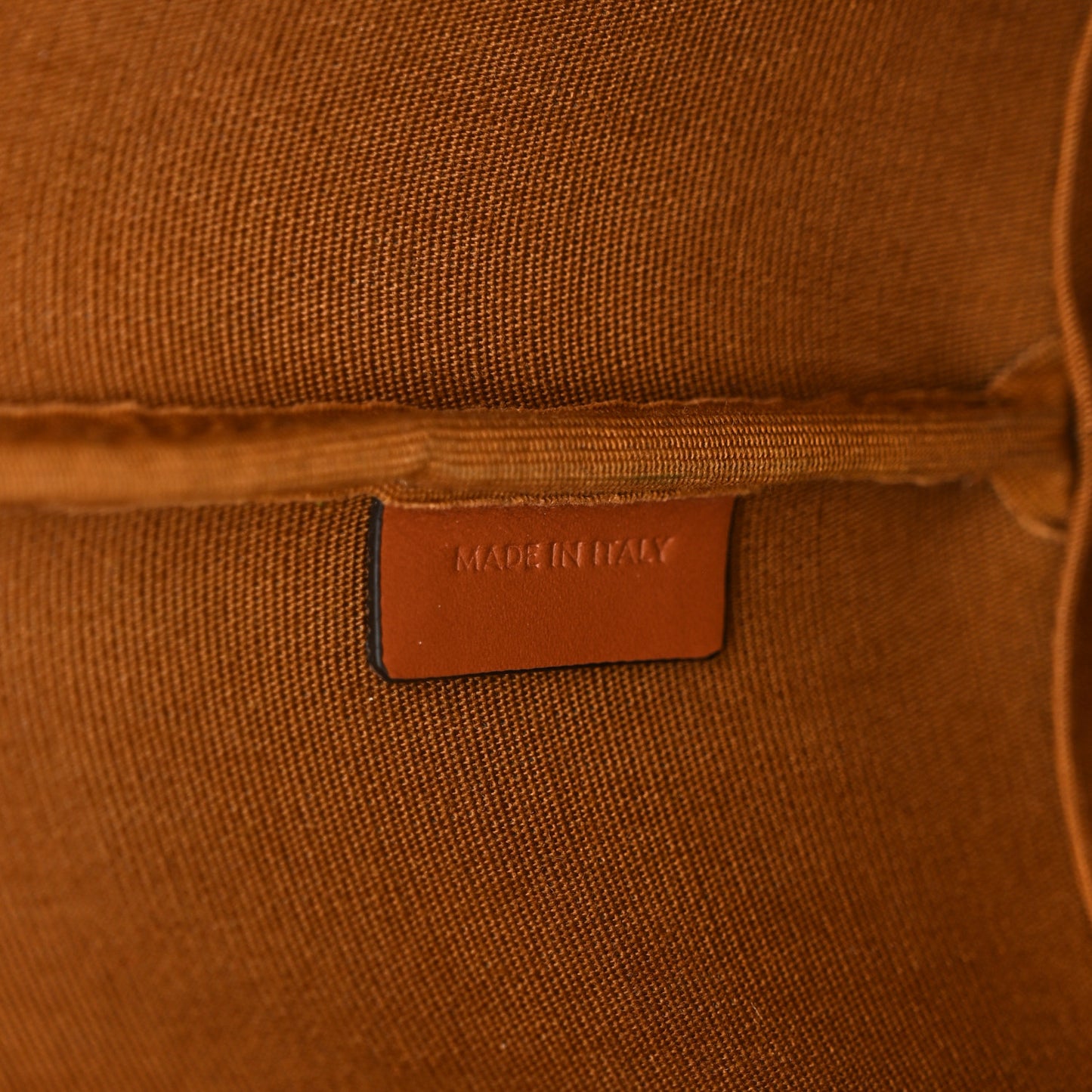 Triomphe Canvas Calfskin Small Bucket Bag Tan