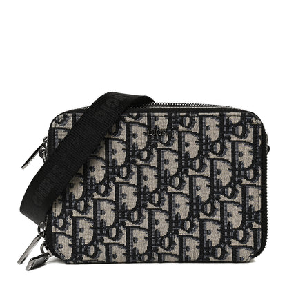 Christian Dior Oblique Pouch Navy Blue 1 of 9