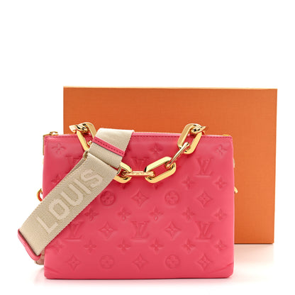 Louis Vuitton Lambskin Embossed Monogram Coussin PM Pink 12 of 12