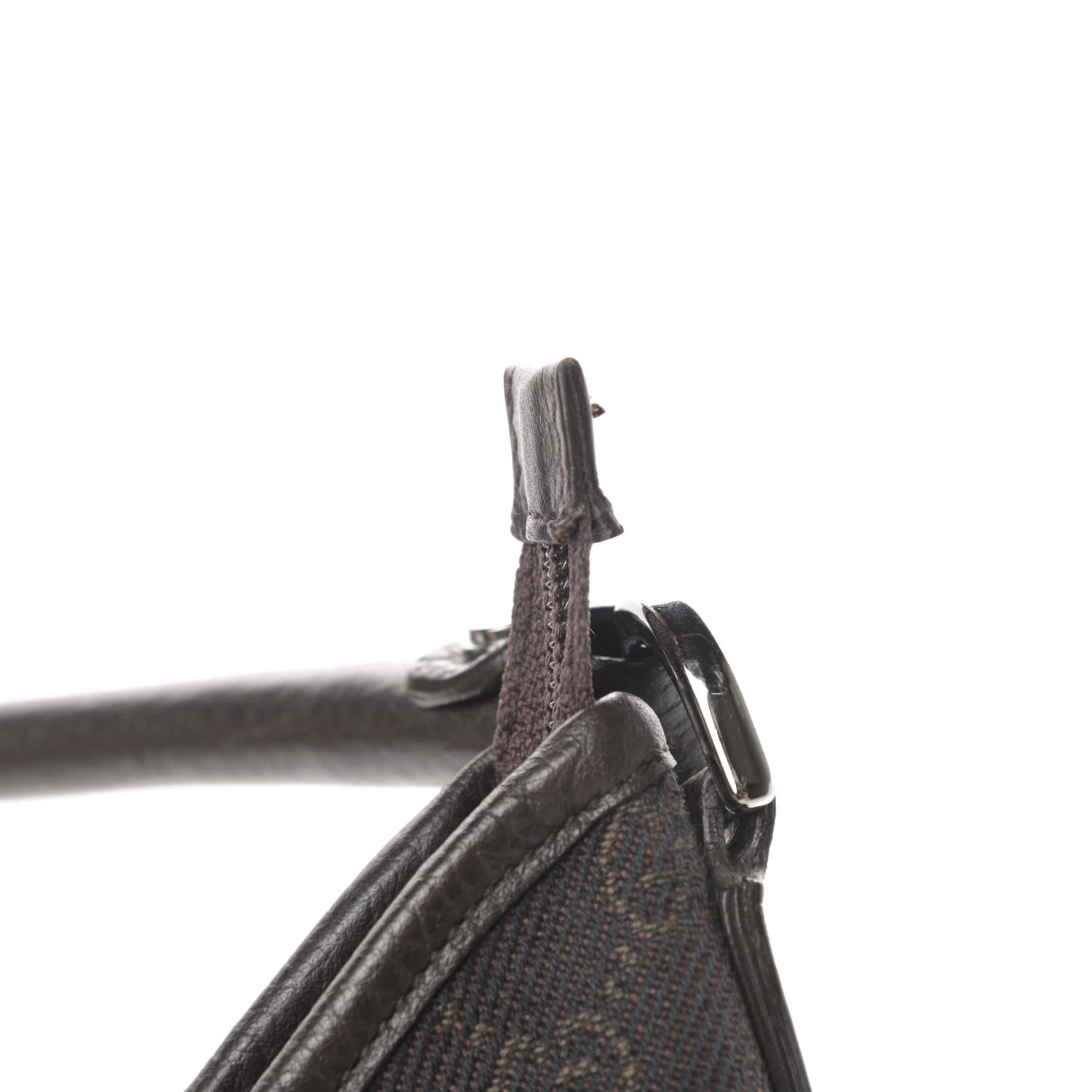 Gucci Denim Monogram Abbey D Ring Hobo Brown 13 of 13