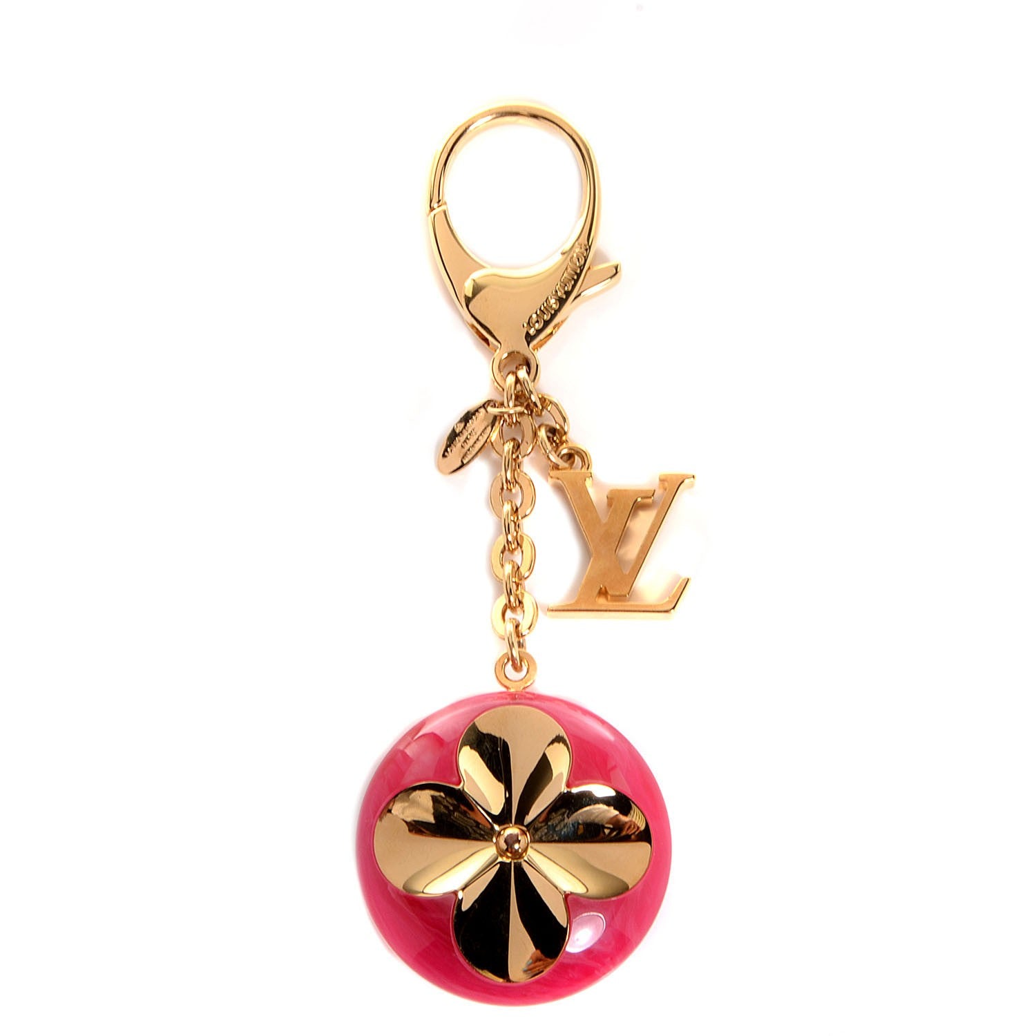 Louis Vuitton Acetate Hollow Flower Bag Charm Fuchsia 1 of 5