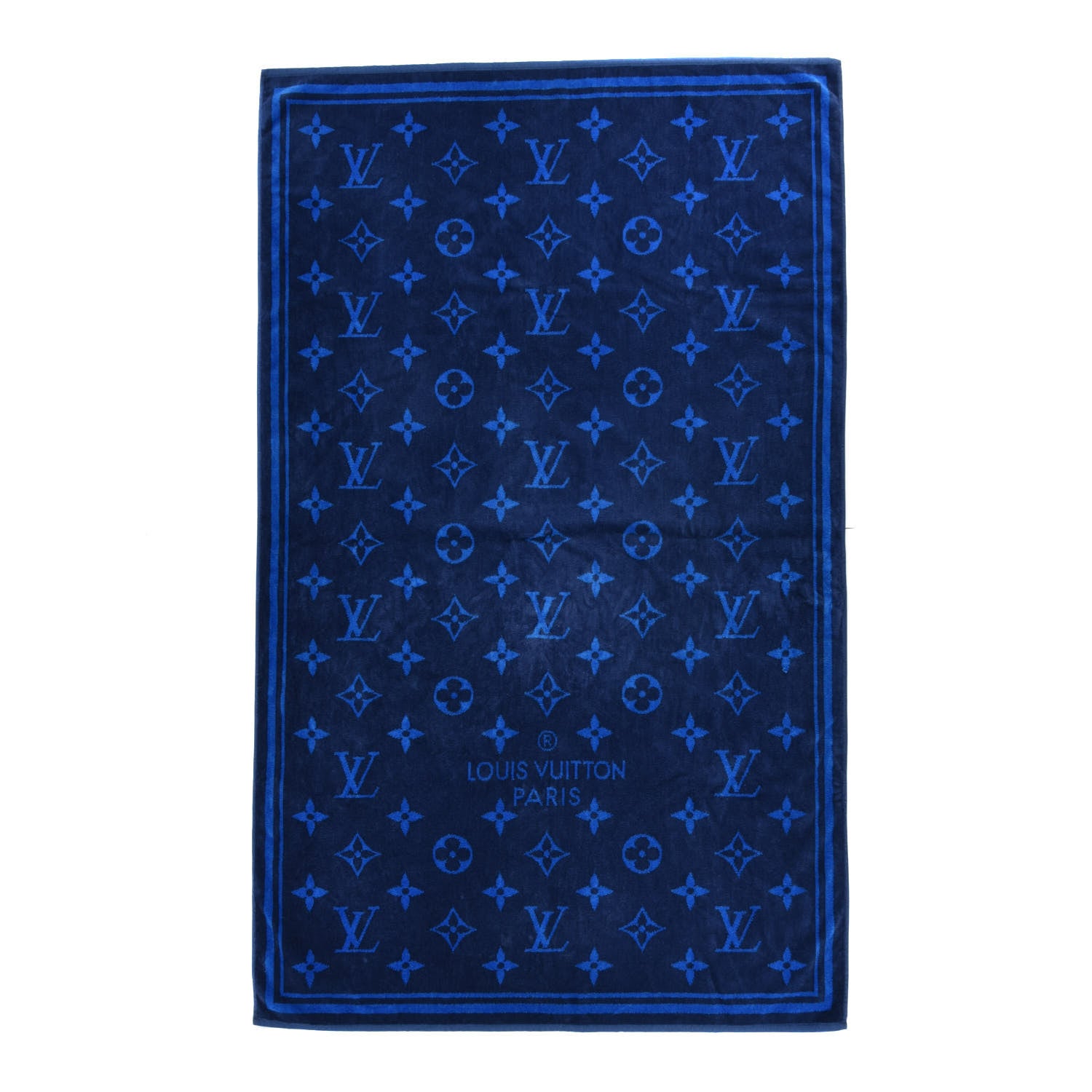 Louis Vuitton Cotton Monogram Beach Towel Blue 1 of 5