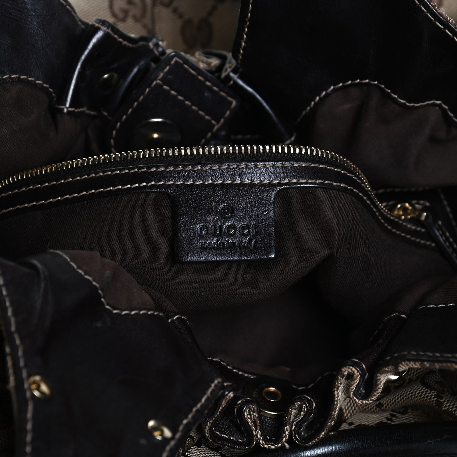Gucci Monogram Studded Medium Pelham Shoulder Bag Dark Brown 6 of 18