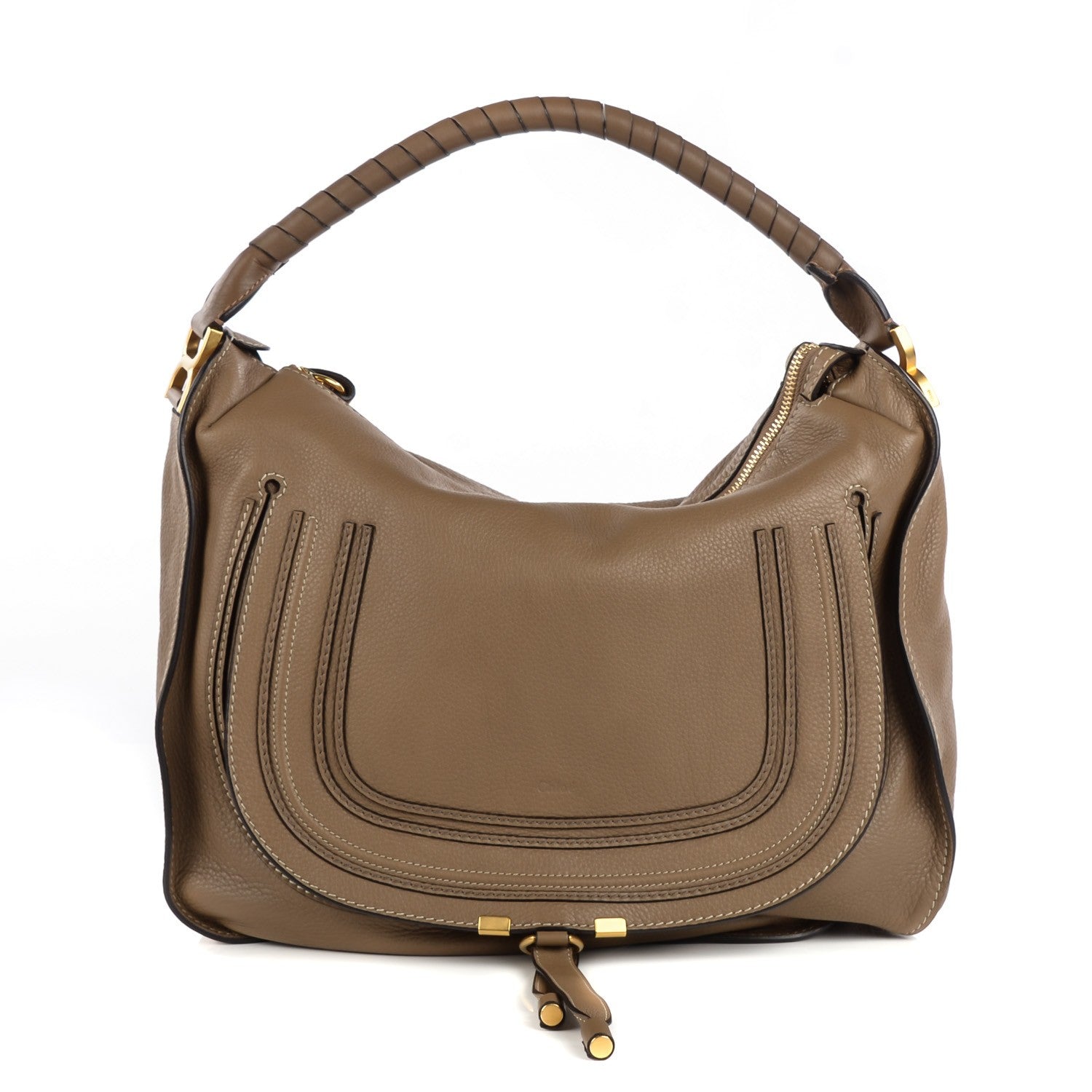 Chloe Calfskin Large Marcie Hobo Nut 1 of 16