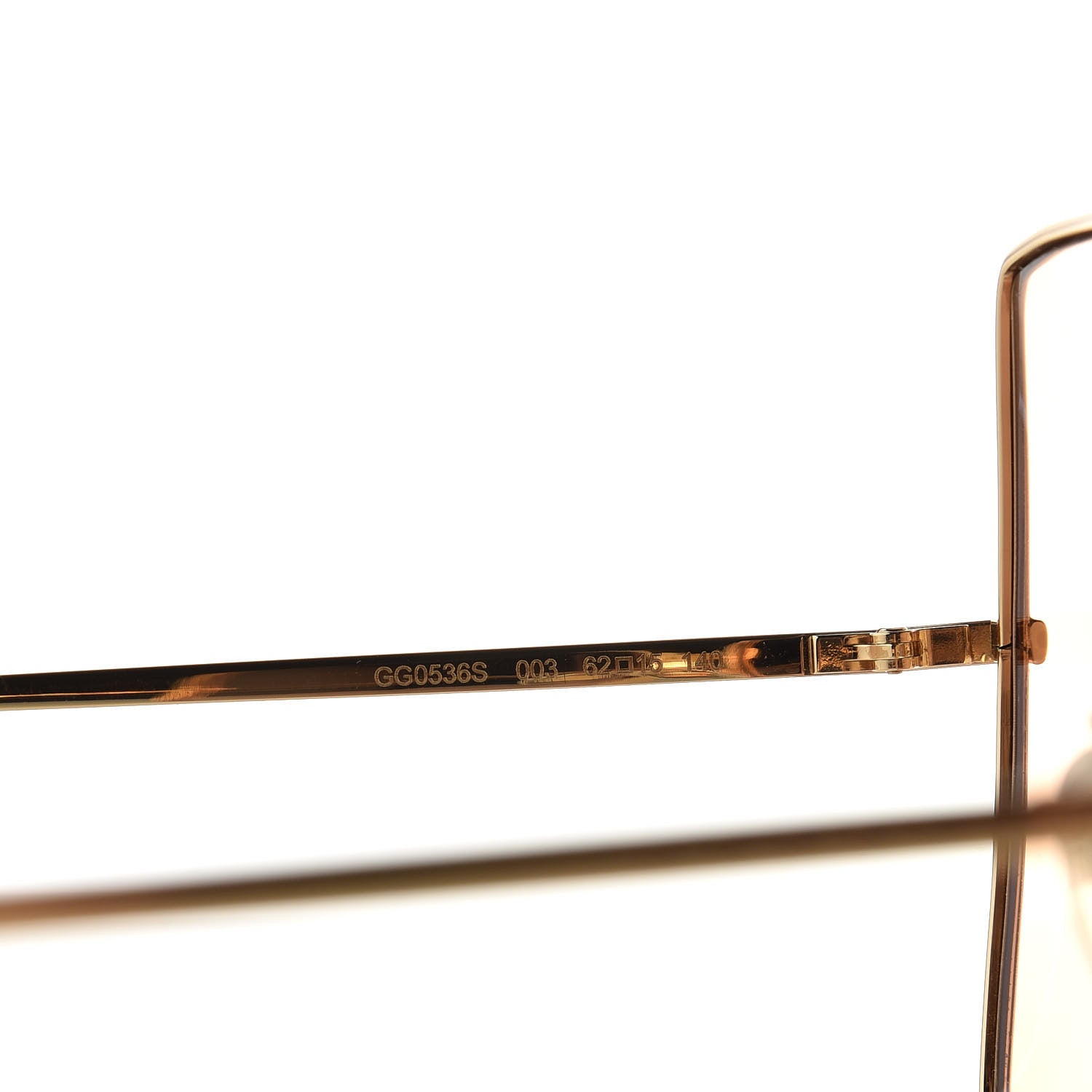 Gucci Square Frame GG0536S Sunglasses Gold 5 of 8