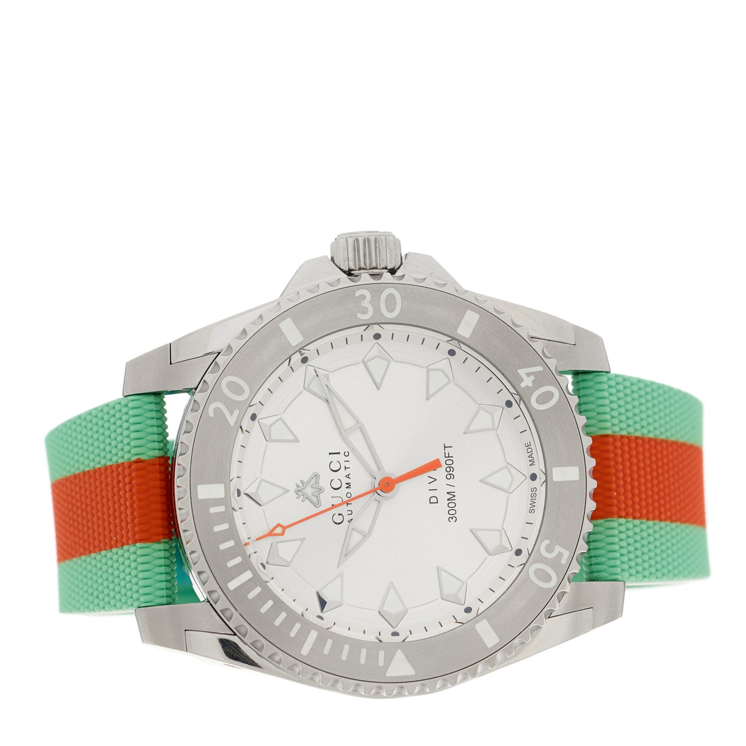 Gucci Stainless Steel Fabric 40mm Dive Automatic Watch Silver 2 of 4