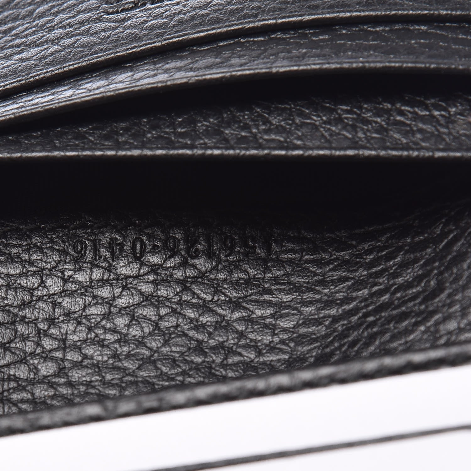 Gucci Pebbled Calfskin GG Marmont Card Case Black 7 of 8