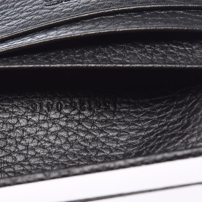 Gucci Pebbled Calfskin GG Marmont Card Case Black 7 of 8